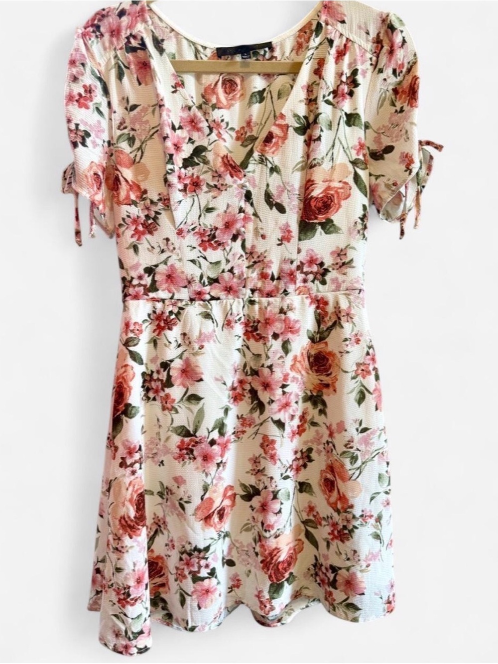 Lea & Nicole Floral Tie-Sleeve Dress